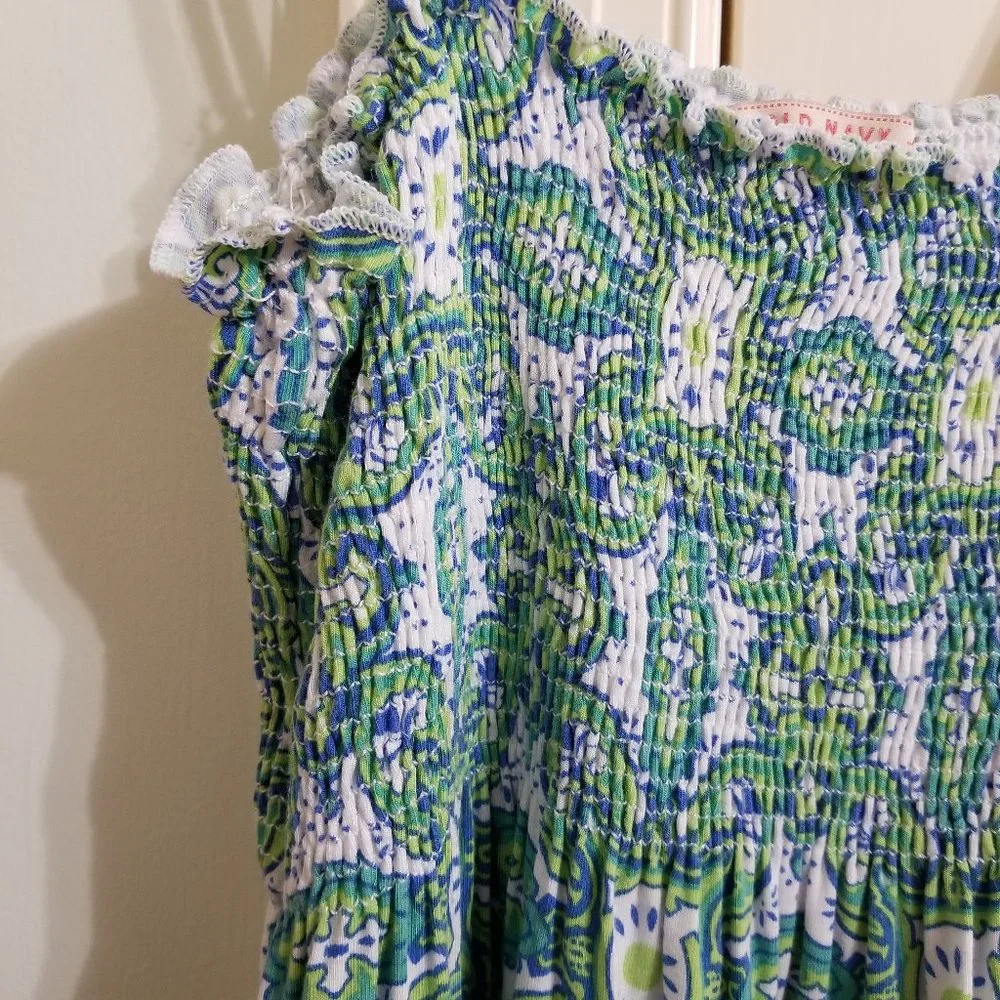 Old Navy dress XL abstract geometric mandala damask print sleeveless convertible